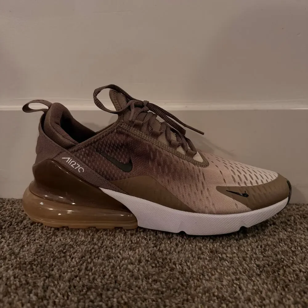 NIKE Men's Air Max 270 Mink Brown Shoes Size 10